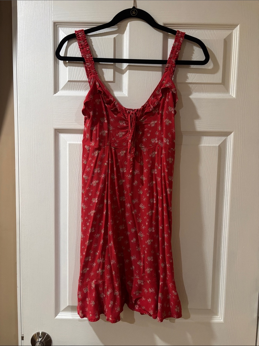 American Eagle Outfitters Red Floral Smocked sundress